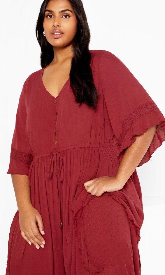Cadence Dress - shiraz, RED, alternate image number 3