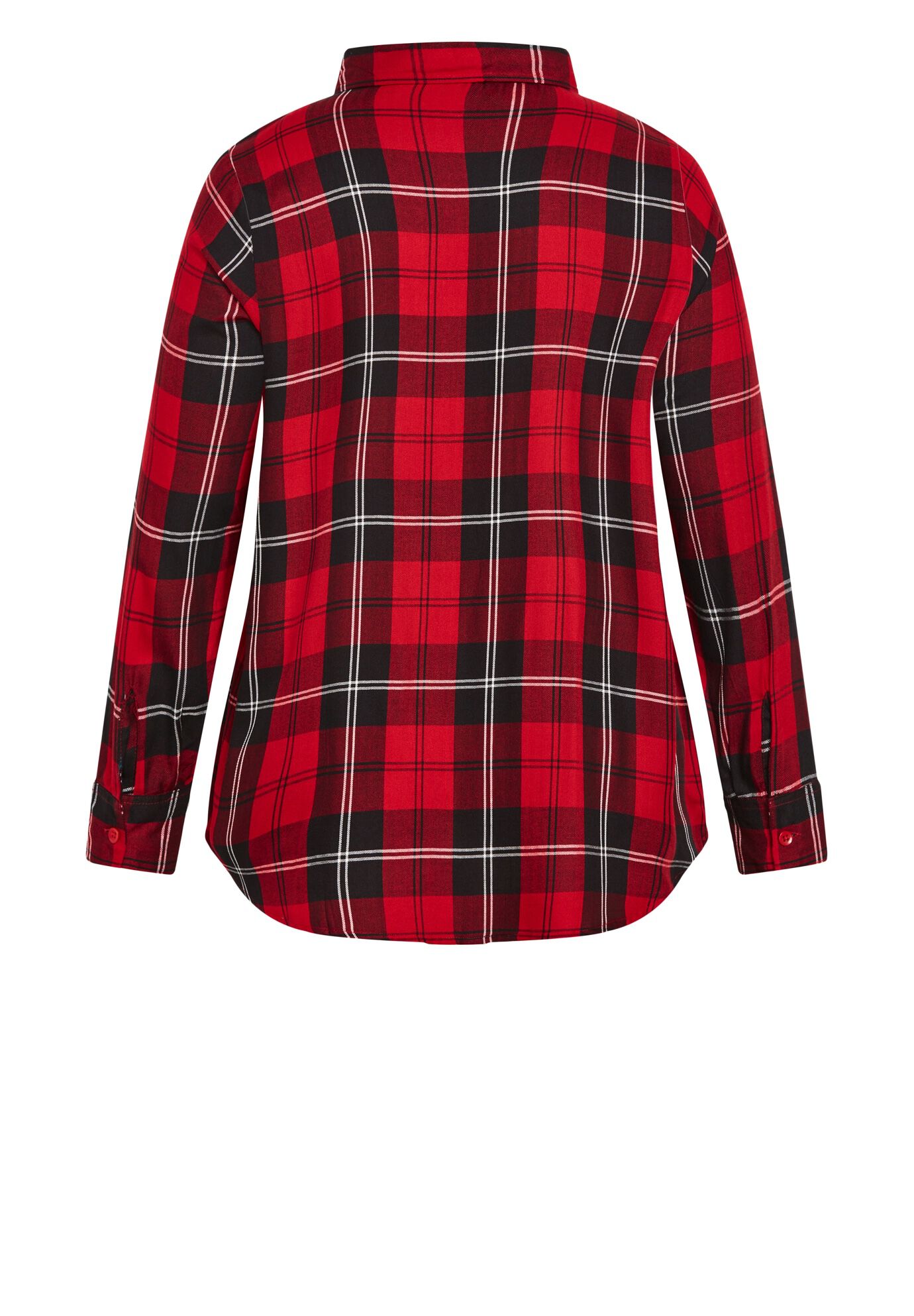 Kylee Plaid Shirt, RED BLACK, alternate image number 4