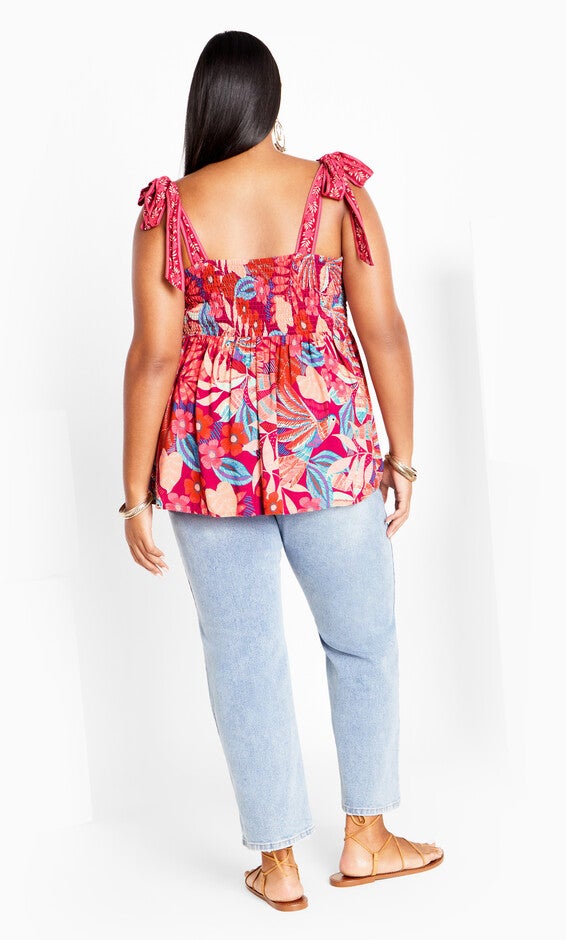 Paradiso Print Top - pink, PINK, alternate image number null