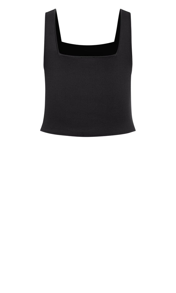 Lanie Compact Knit Top - black, BLACK, alternate image number null