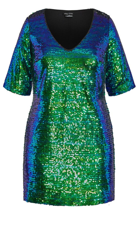 Sequin Glam Dress - green, ELECTRIC, alternate image number 4