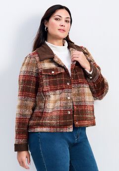 Joss Plaid Cropped Jacket