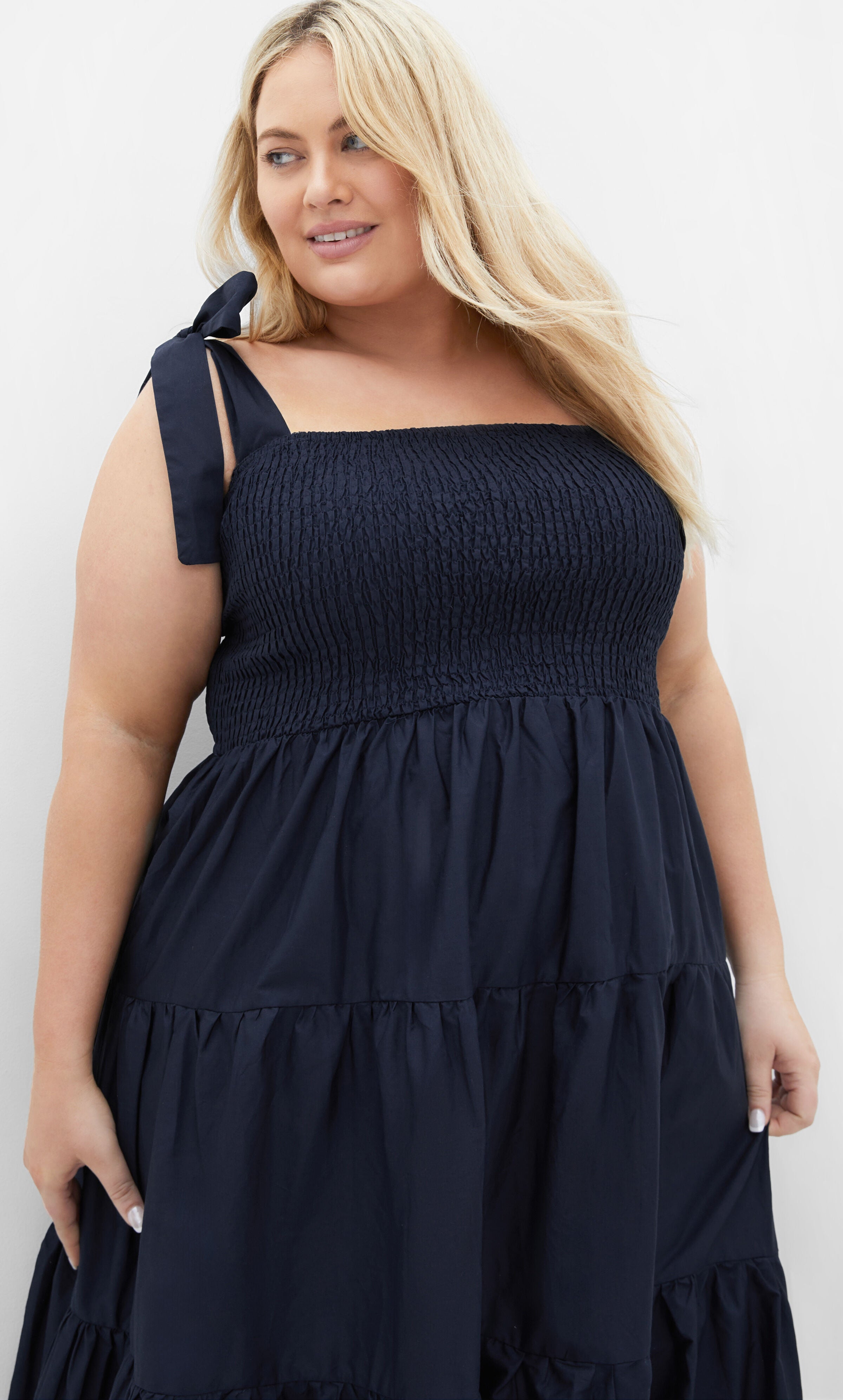 Haven Midi Dress - navy, NAVY, alternate image number 1