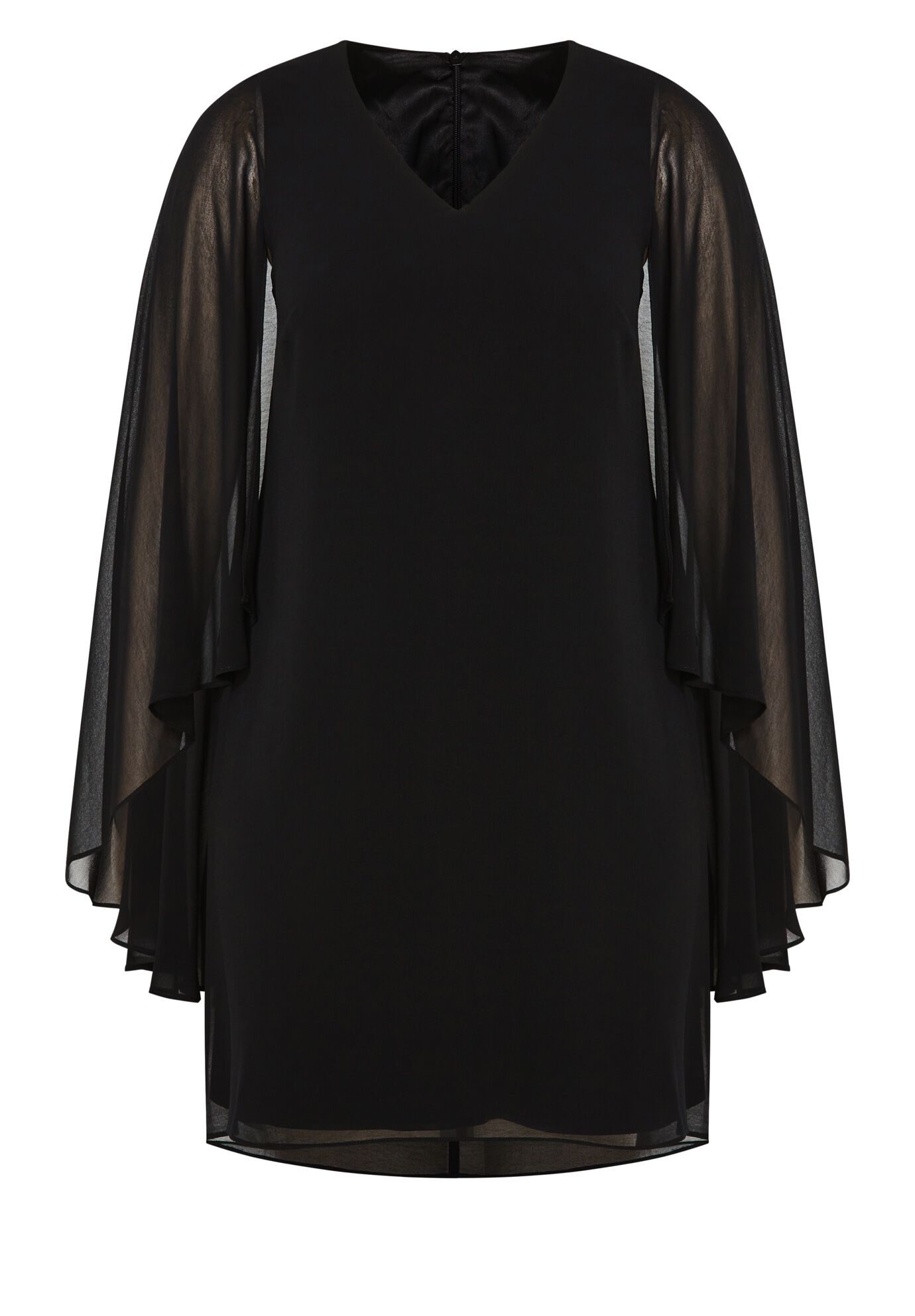 Nina Cape Dress, BLACK, alternate image number 4