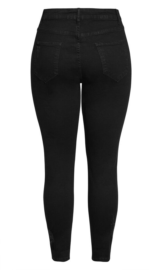 Harley Rip Cuff Jean - black, BLACK, alternate image number null
