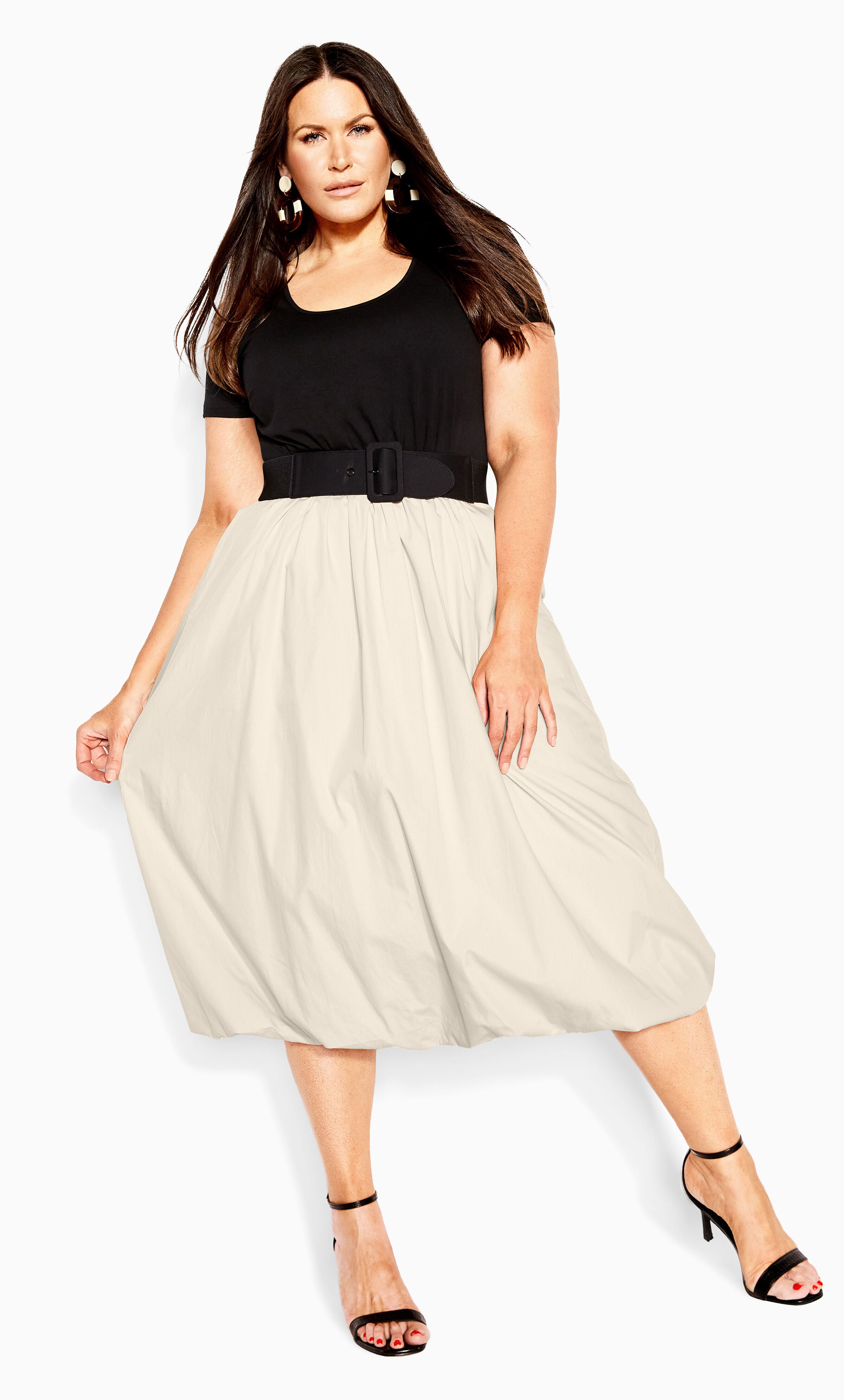 Paris Days Dress - buff, BUFF/BLACK, hi-res image number 0