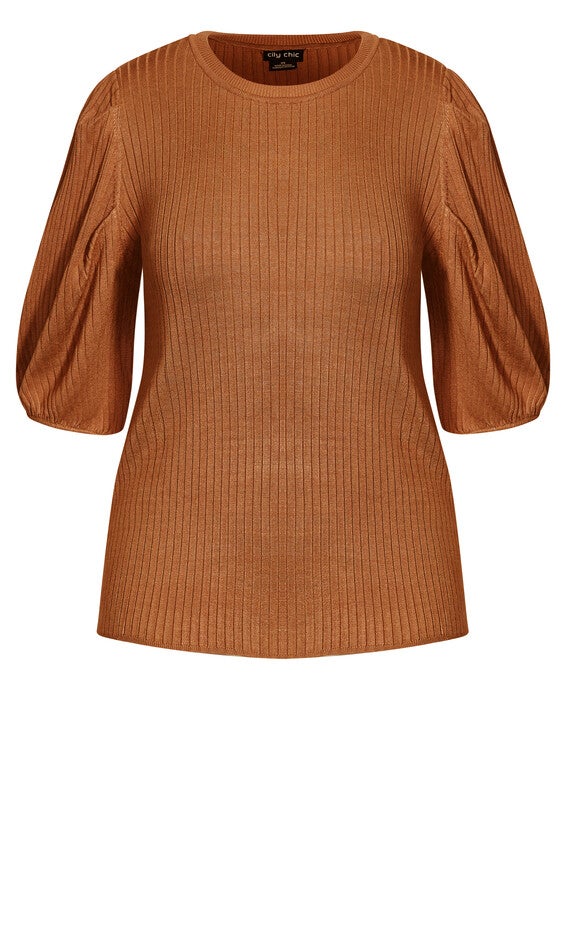 Sweet Rib Top - tan, BROWN, alternate image number null