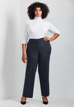 Plus Size Black Trousers With Pockets