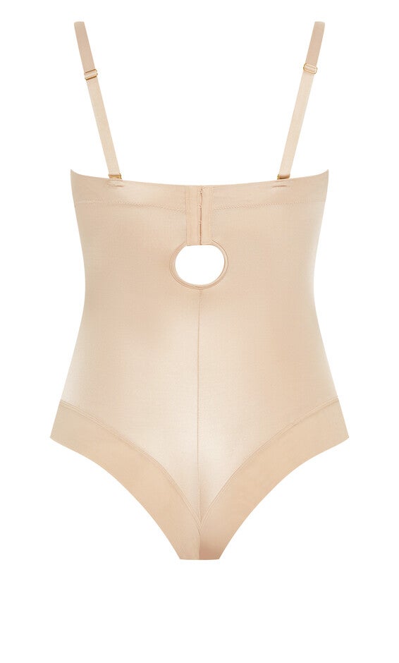 Smooth & Chic Strapless Bodysuit - latte, BROWN, alternate image number null