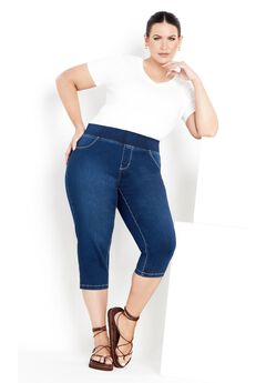 Butter Denim Pull On Crop Jean