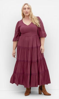 Arielle Lace Maxi Dress - blackberry