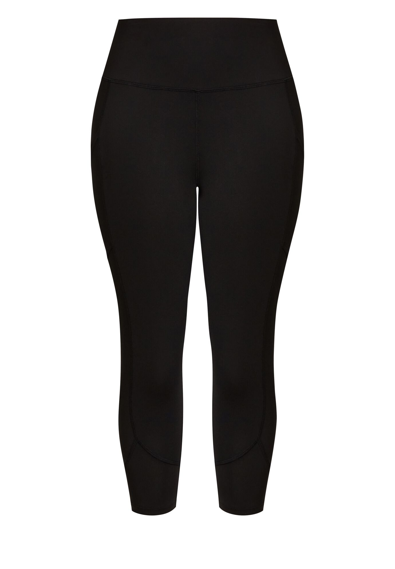 Pocket Capri Plain Legging, BLACK, alternate image number 4