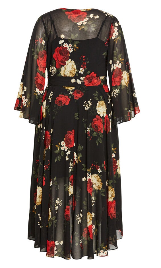 Julissa Print Maxi Dress - black, BLISS, alternate image number null