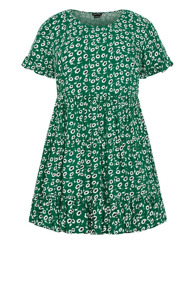 Nikki Print Dress - sweet daisy, GREEN, alternate image number null
