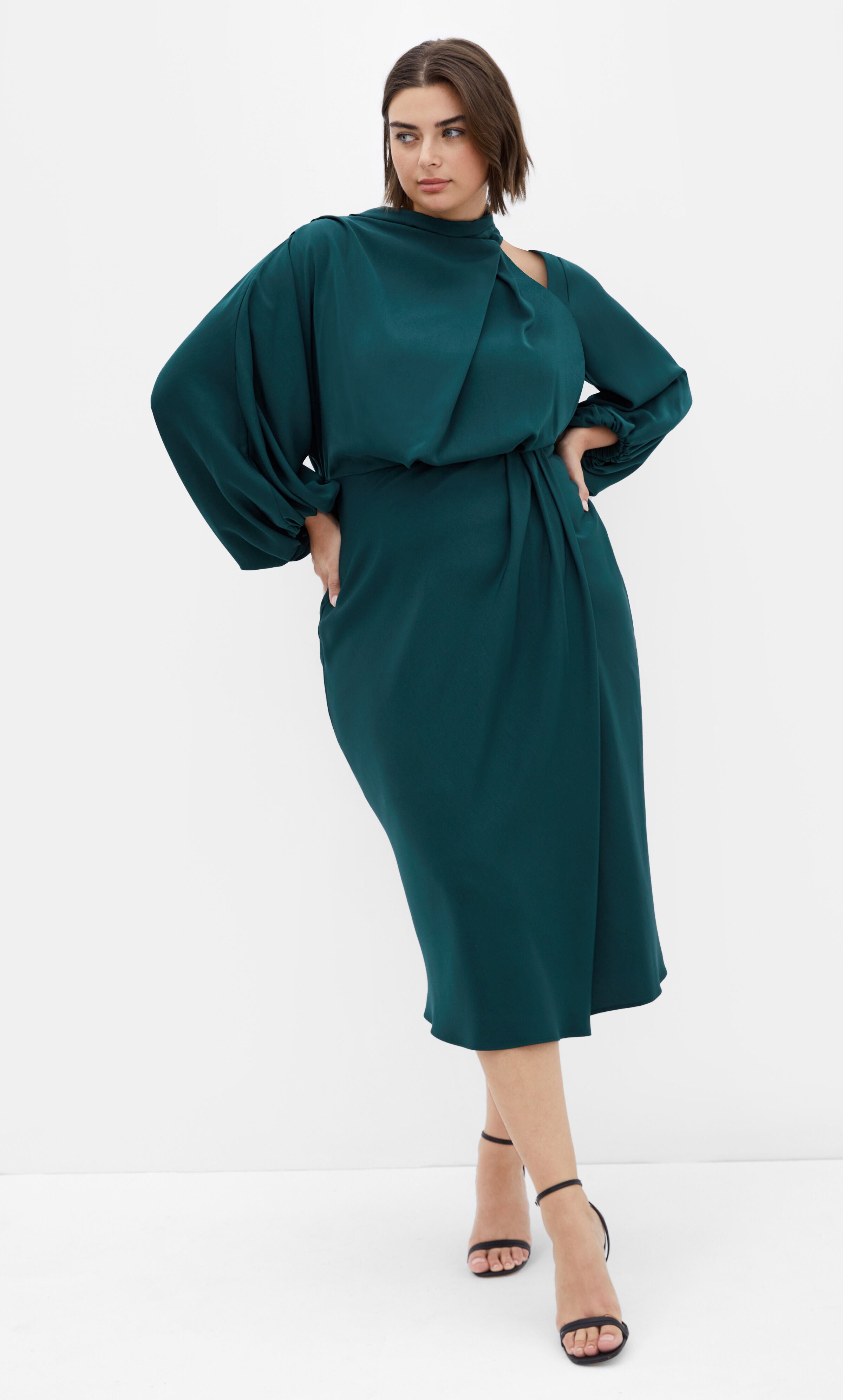 Jaylee Dress - teal, BLUE, hi-res image number 0