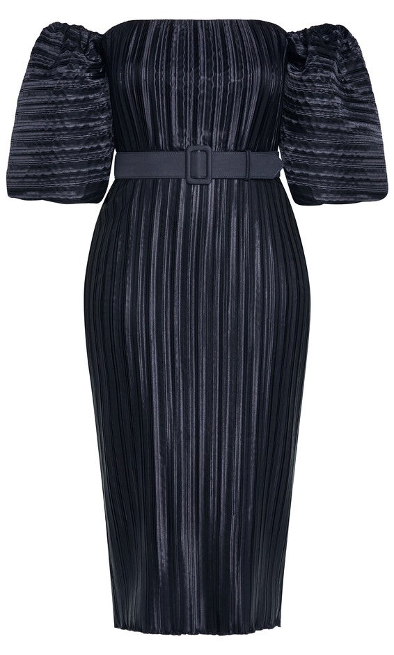Krista Pleat Dress - midnight, MIDNIGHT, alternate image number 4
