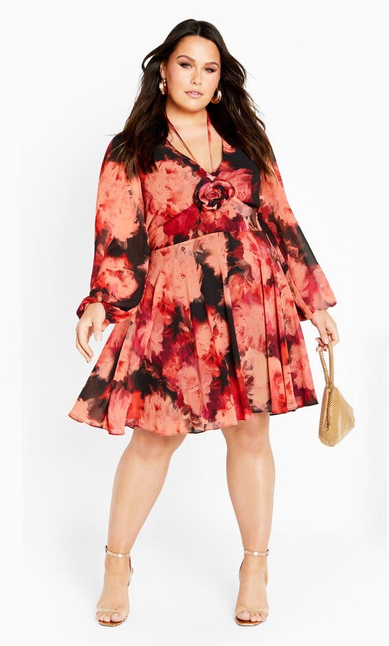 Mischa Print Floral Dress - floral l'amour, FLORAL, hi-res image number 0
