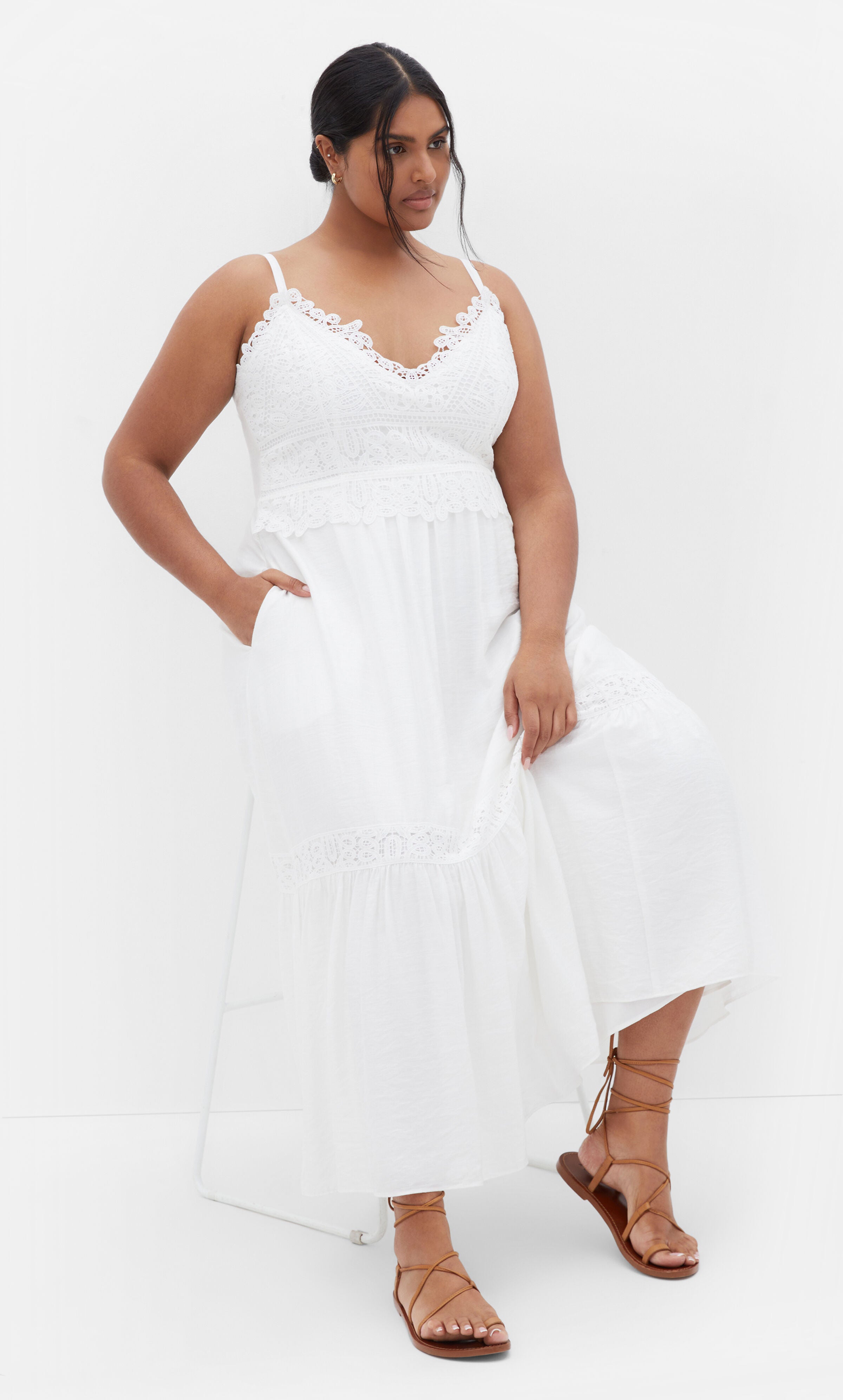 Brielle Maxi Dress - ivory, WHITE, alternate image number 3