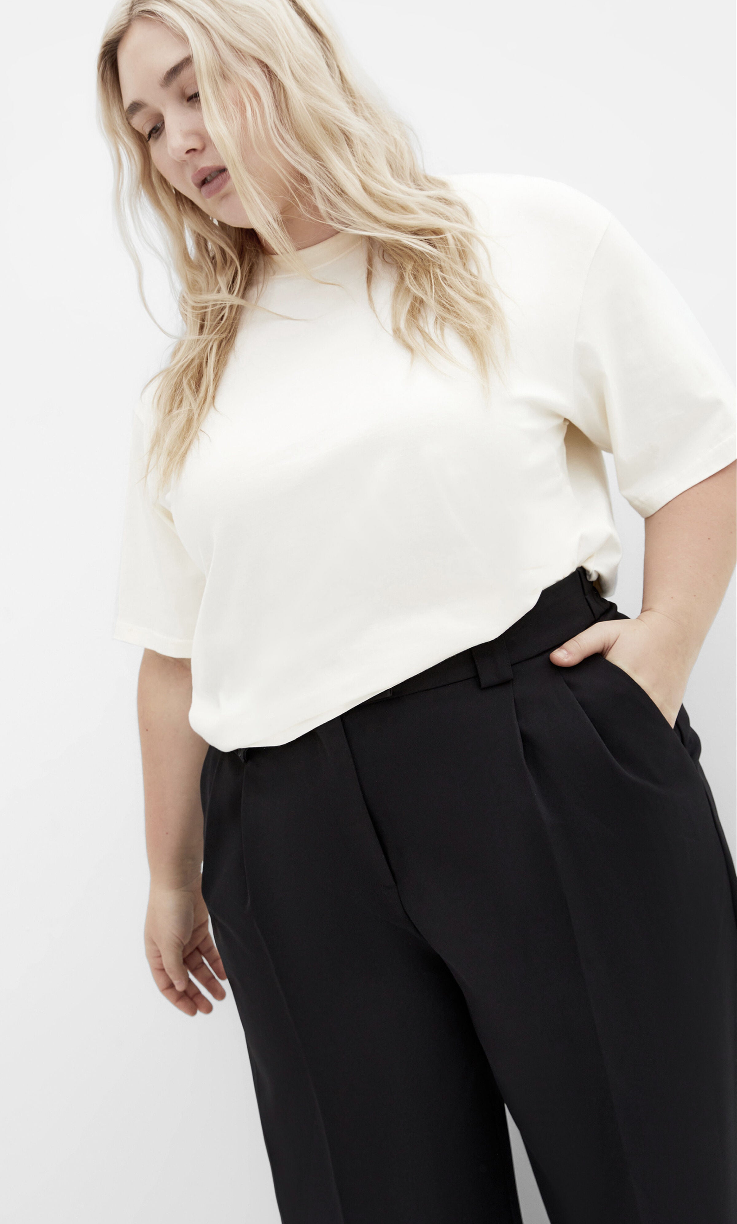 Jazmin Crepe Pant - black, BLACK, alternate image number 1