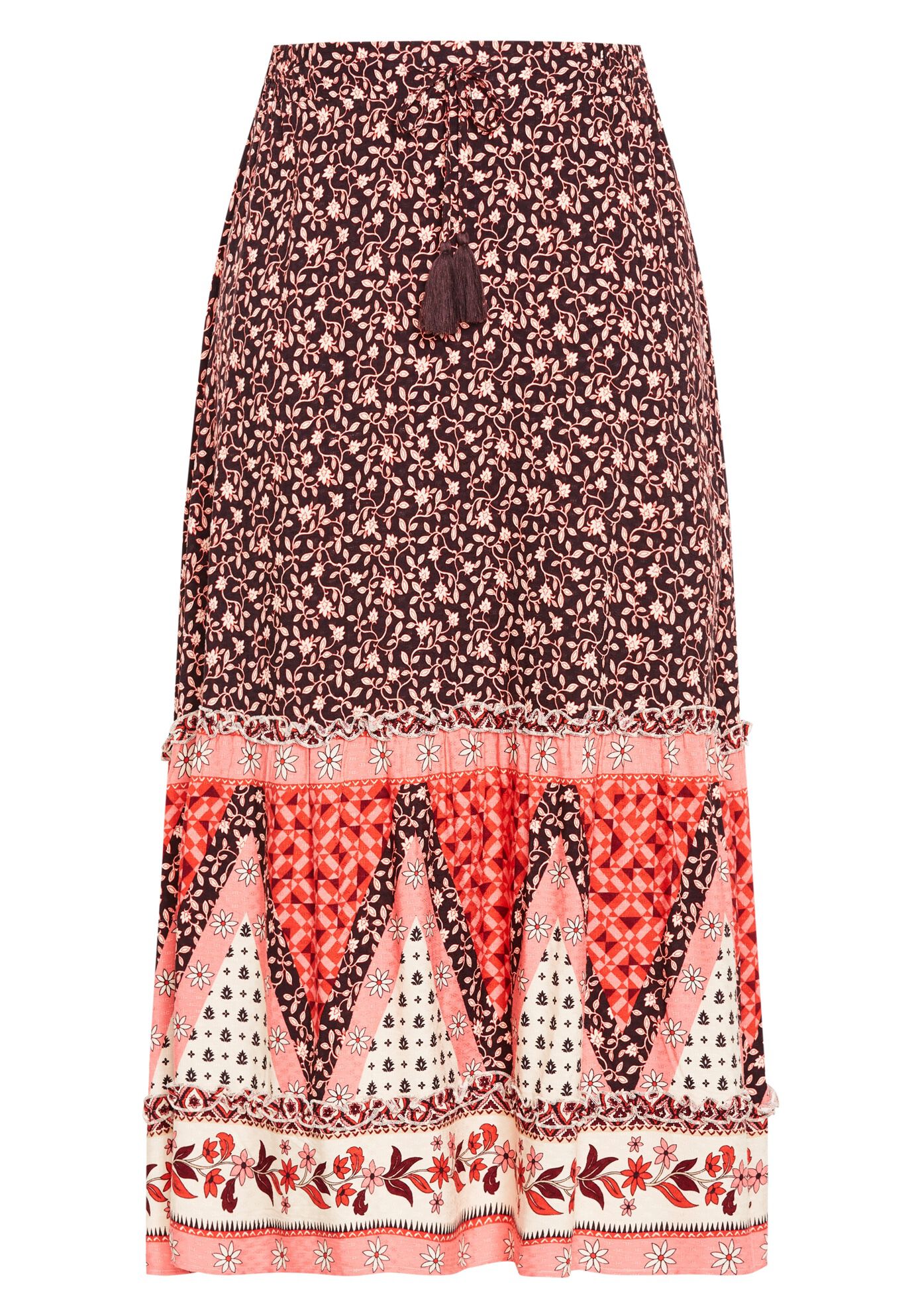 Eternal Maxi Skirt, FLAME BORDER, alternate image number 3