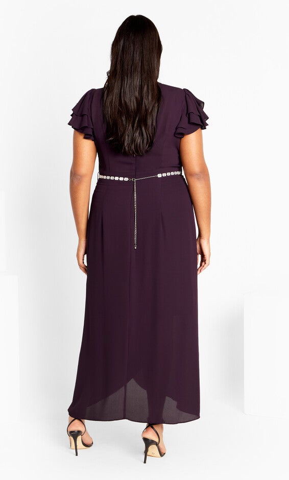 Enya Maxi Dress - spiced plum, PURPLE, alternate image number 2