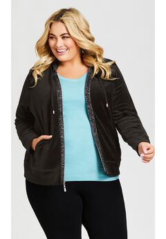 Metallic Velour Jacket