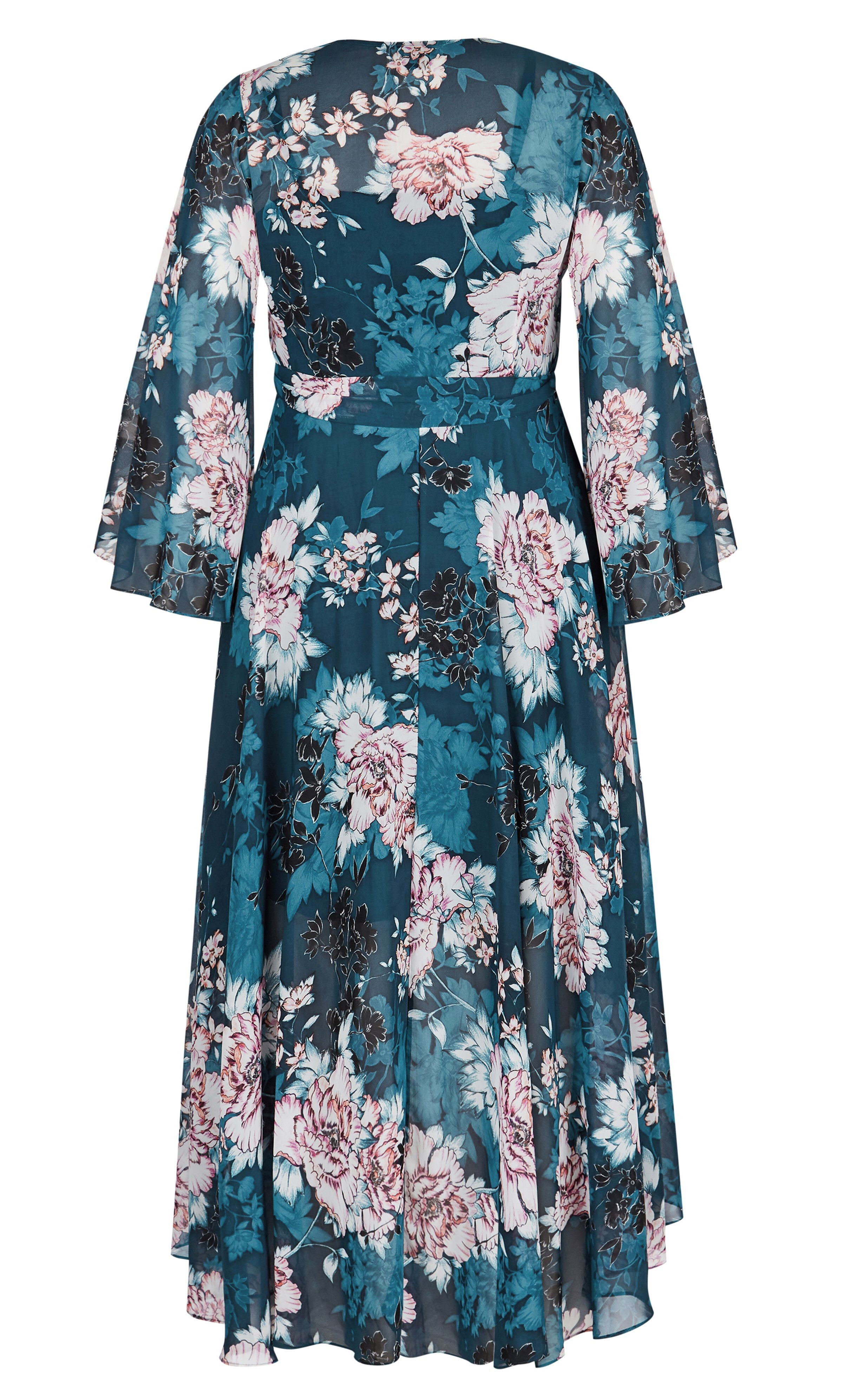 Jade Blossom Maxi Dress - jade, GREEN, alternate image number 5