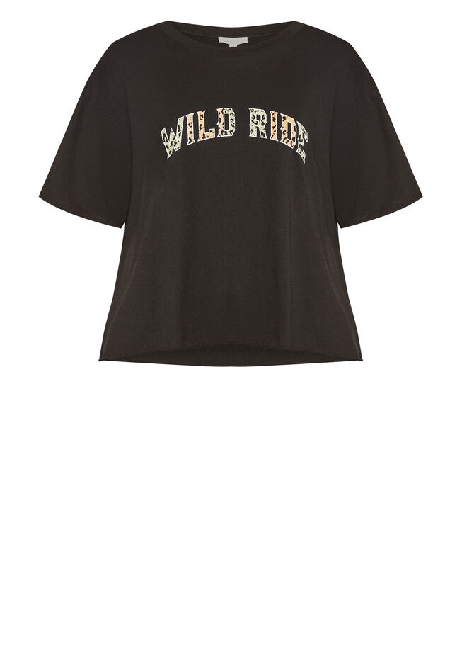 Rylie Crop Tee, ANIMAL SLOGAN, alternate image number null