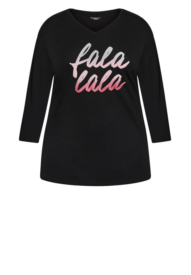 Fa La La Sleep Top, FA LA LA PRINT, alternate image number null