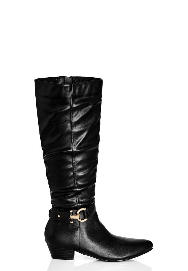 WIDE FIT Rialta Knee Boot - black, BLACK, on-hover image number null