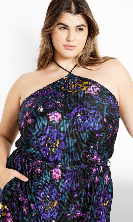 Kira Print Jumpsuit - black, ETCHED, alternate image number 3