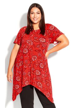 Hankey Hem Print Tunic