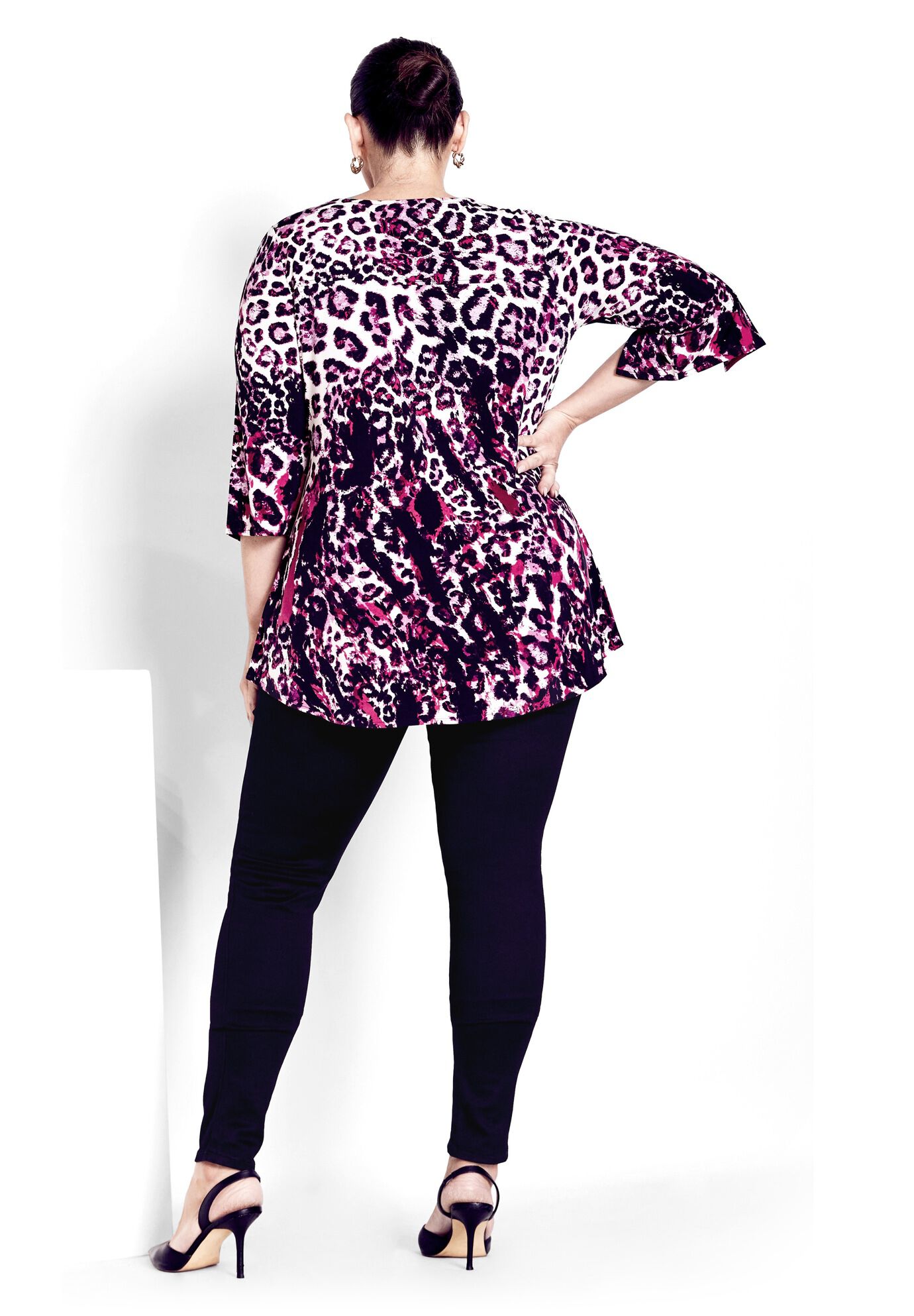Leona Zip Border Top, PLUM ANIMAL, on-hover image number 1