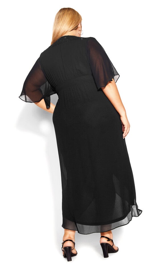 Sequin Demi Maxi Dress - black bronze, BLACK, alternate image number 4