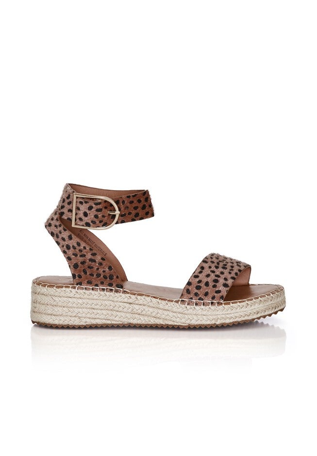WIDE FIT Melody Print Platform - tan, SPOTTY, on-hover image number null