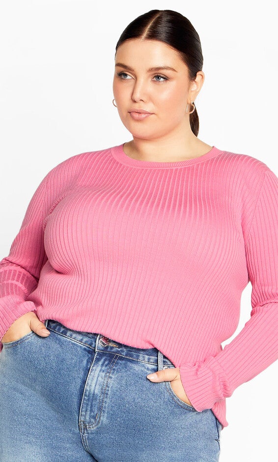 70's Stripe Jumper - pink, PINK, hi-res image number null