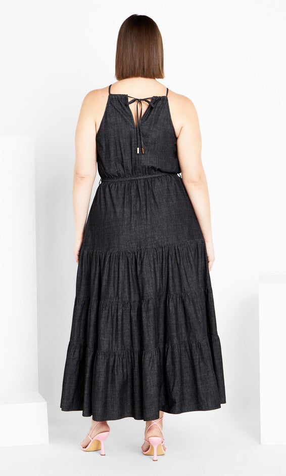 Hamptons Tier Maxi Dress - black, BLACK, on-hover image number null