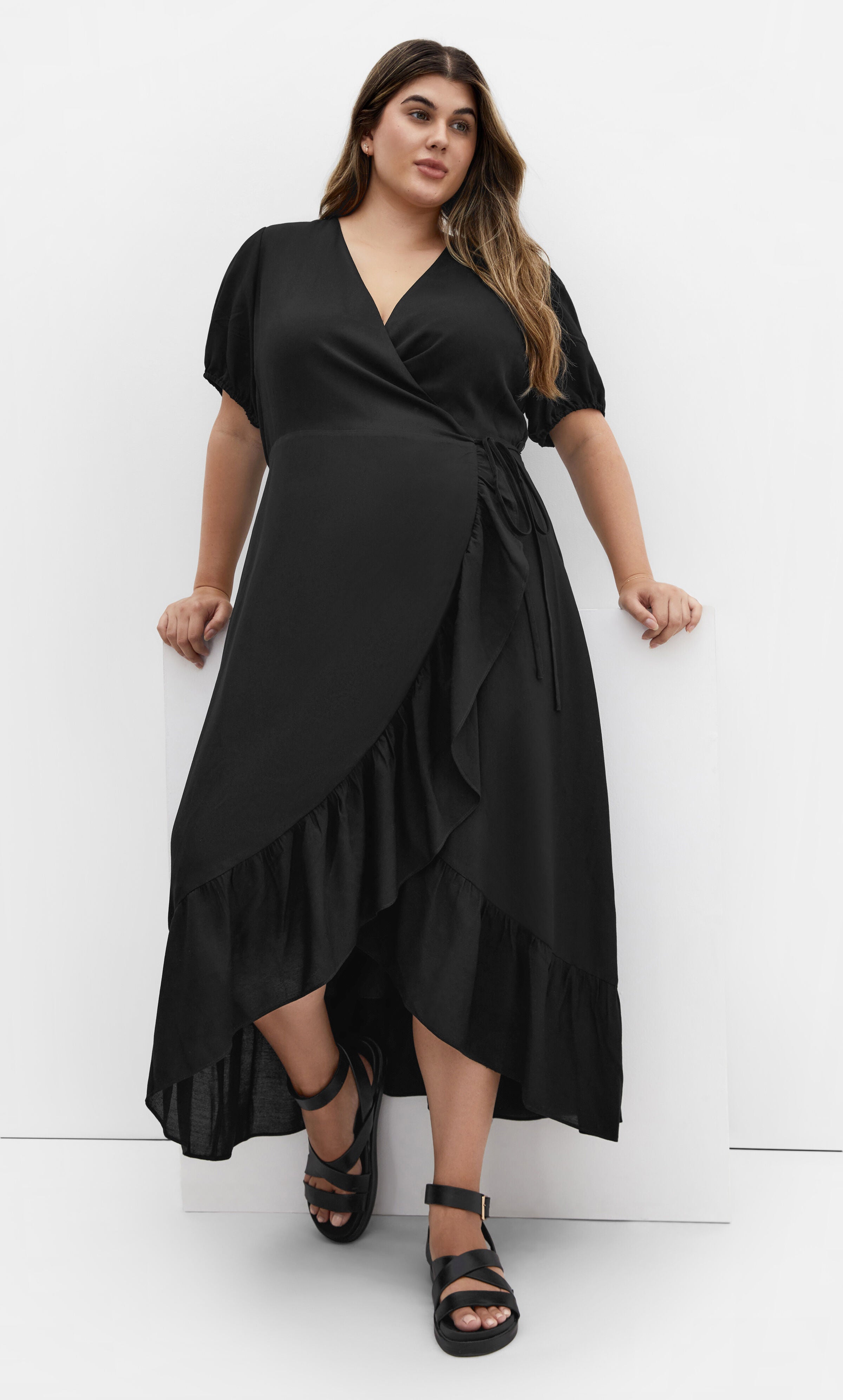 Sarina Dress - black, BLACK, hi-res image number 0