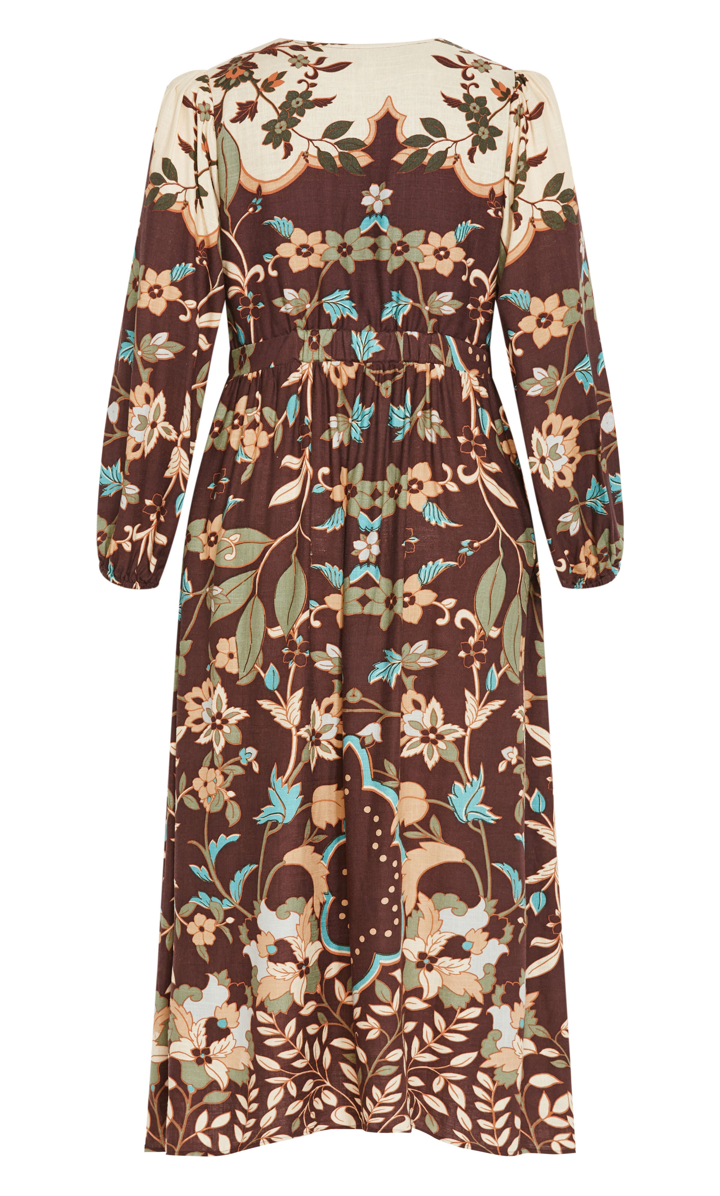 Florence Placement Maxi Dress - mocha, MOCHA, alternate image number 4