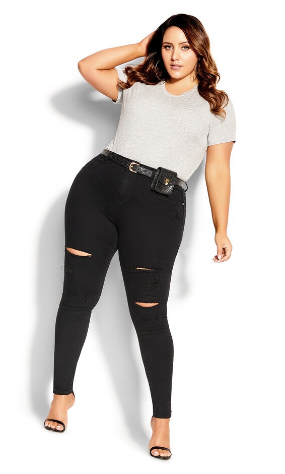 Rock N Roll Skinny Jean - black, BLACK, hi-res image number null