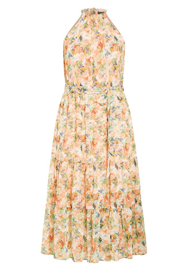 Callie Print Tier Maxi Dress - miami mini, ORANGE, alternate image number 3