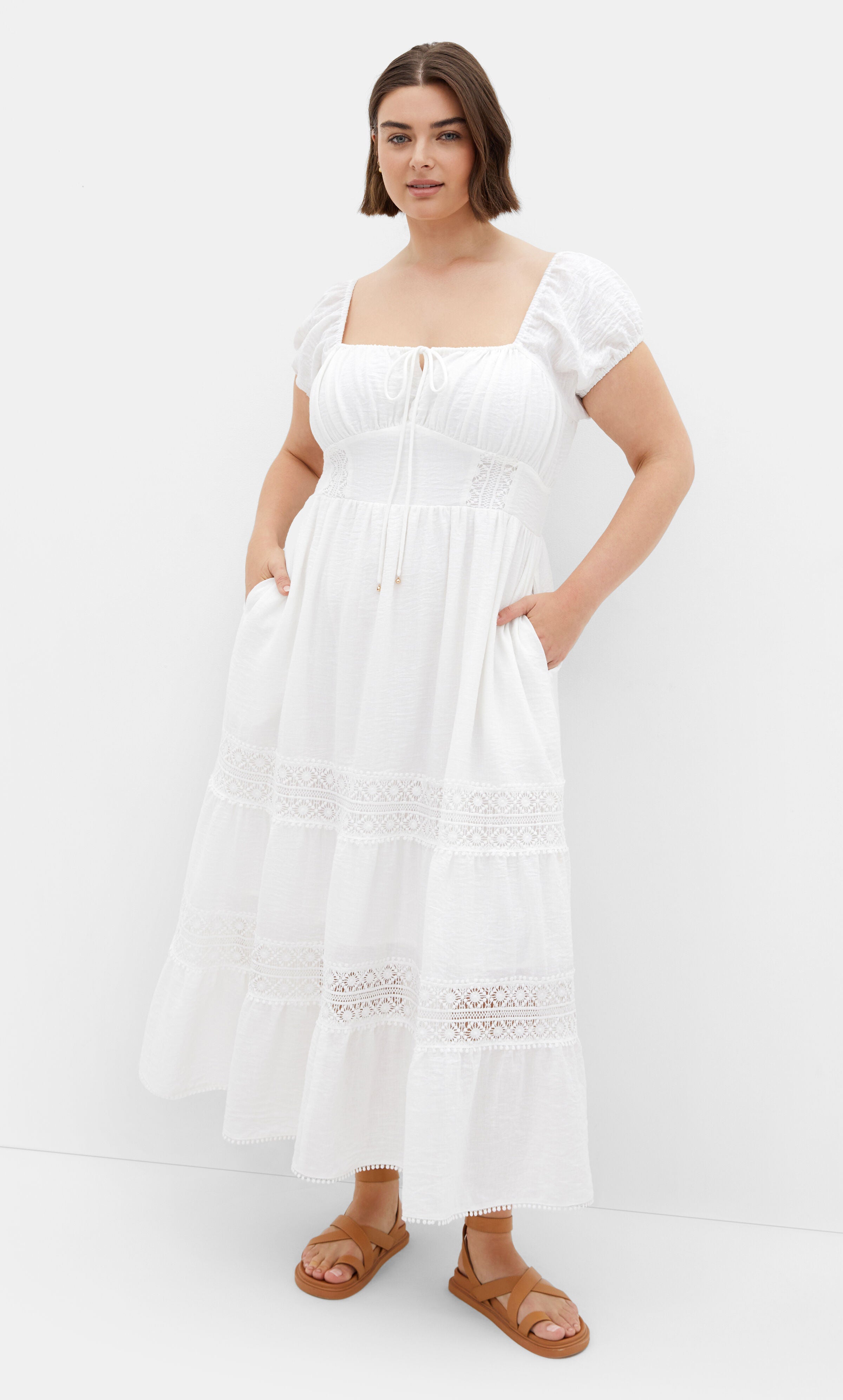 Haven Dress - ivory, WHITE, hi-res image number 0