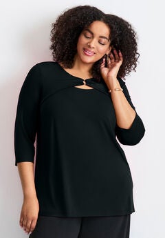 Knot Front Keyhole Top