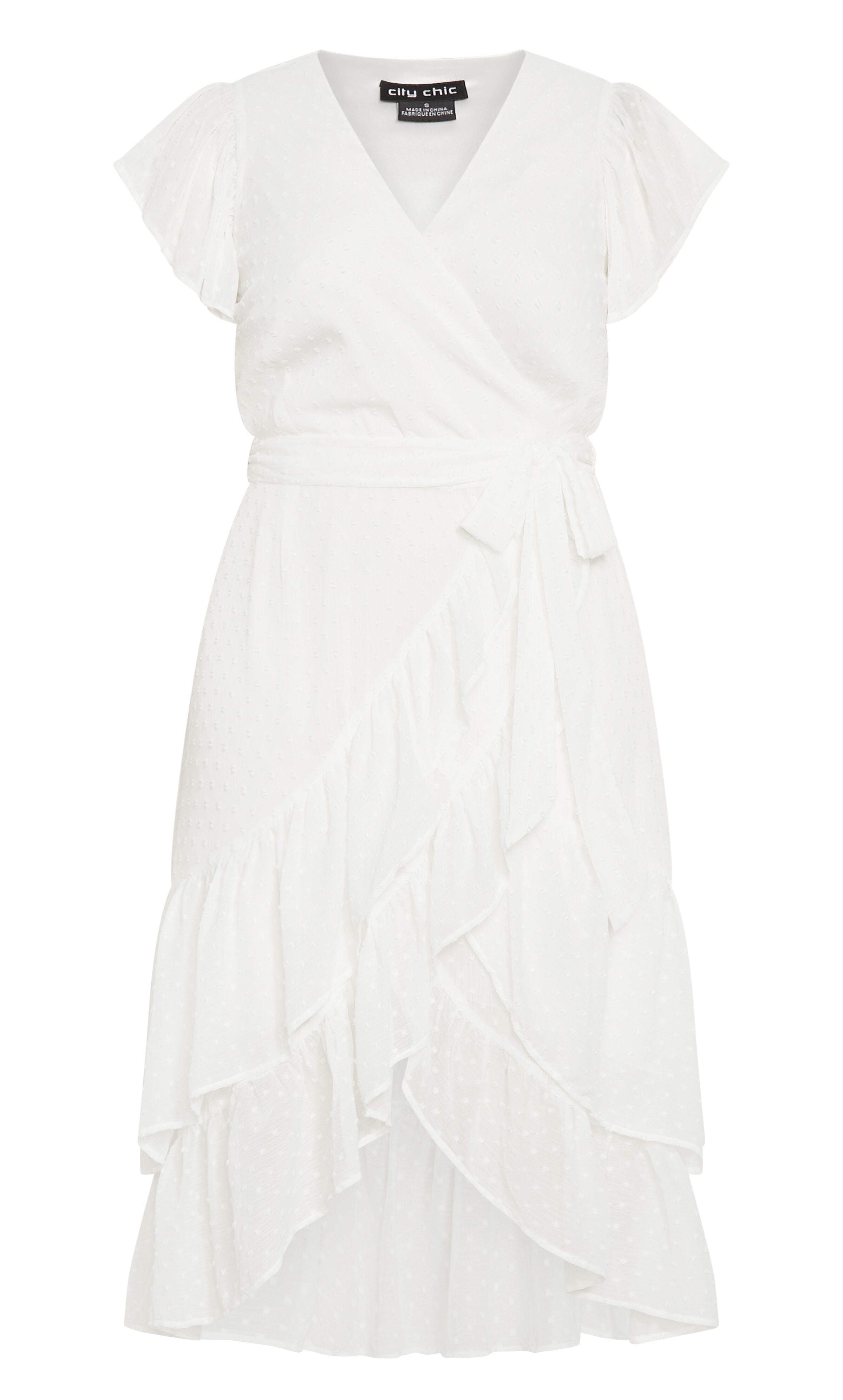 Midi Frill Dee Dress - ivory, WHITE, alternate image number 4