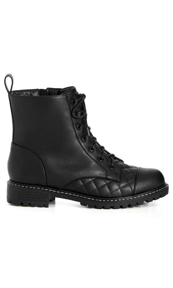 WIDE FIT Lace Up Ankle Boot - black, BLACK, hi-res image number 0