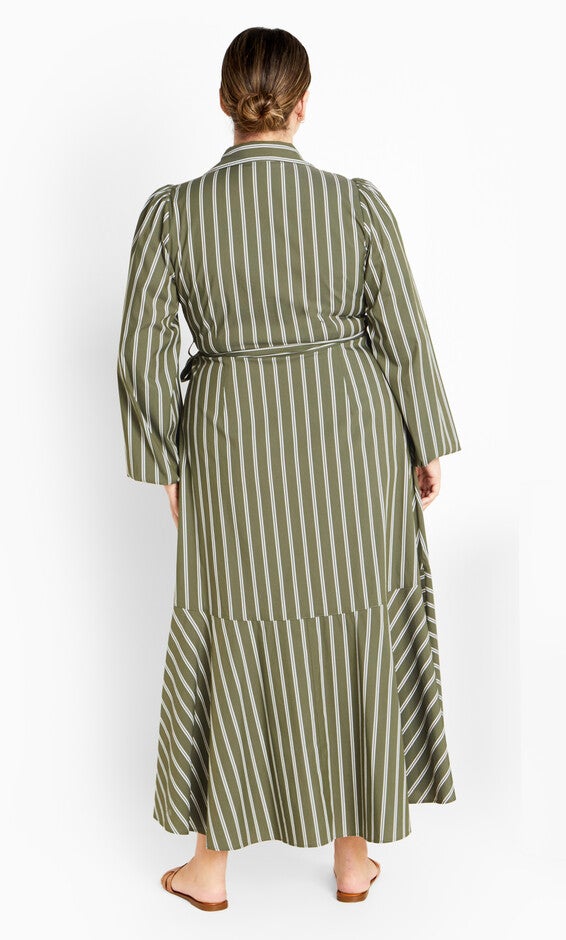 Selena Wrap Dress - olive, GREEN, alternate image number 2