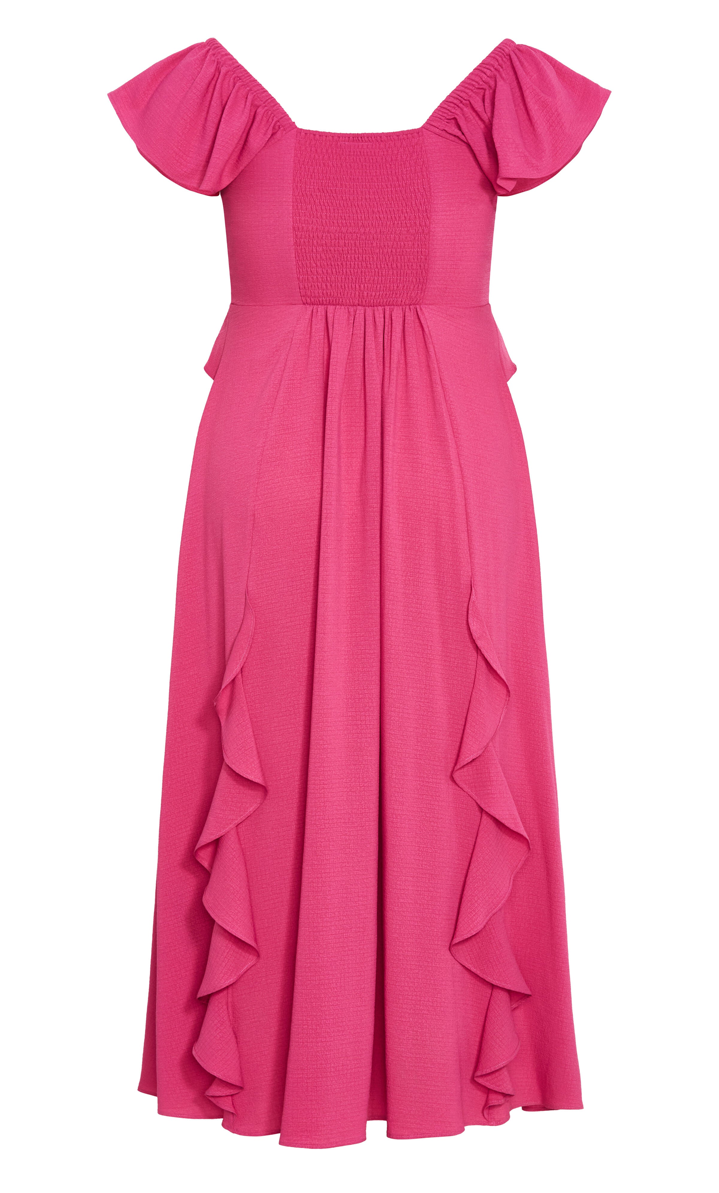 Fee Frill Maxi Dress - magenta, PINK, alternate image number 3