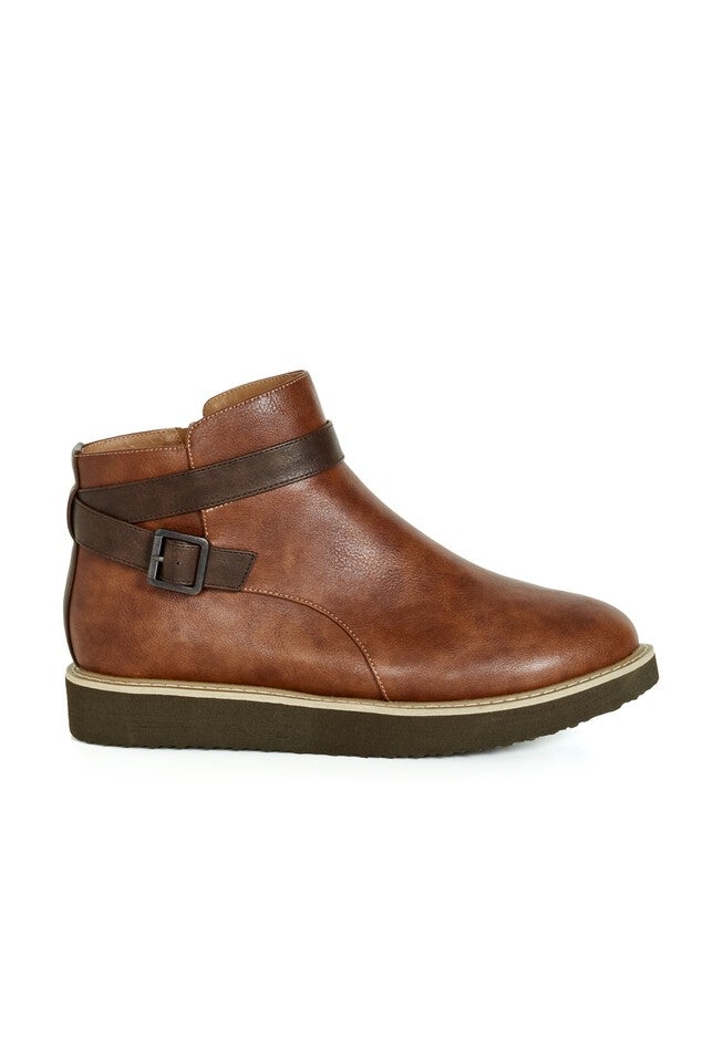 WIDE FIT Valentina Ankle Boot, BROWN, on-hover image number null