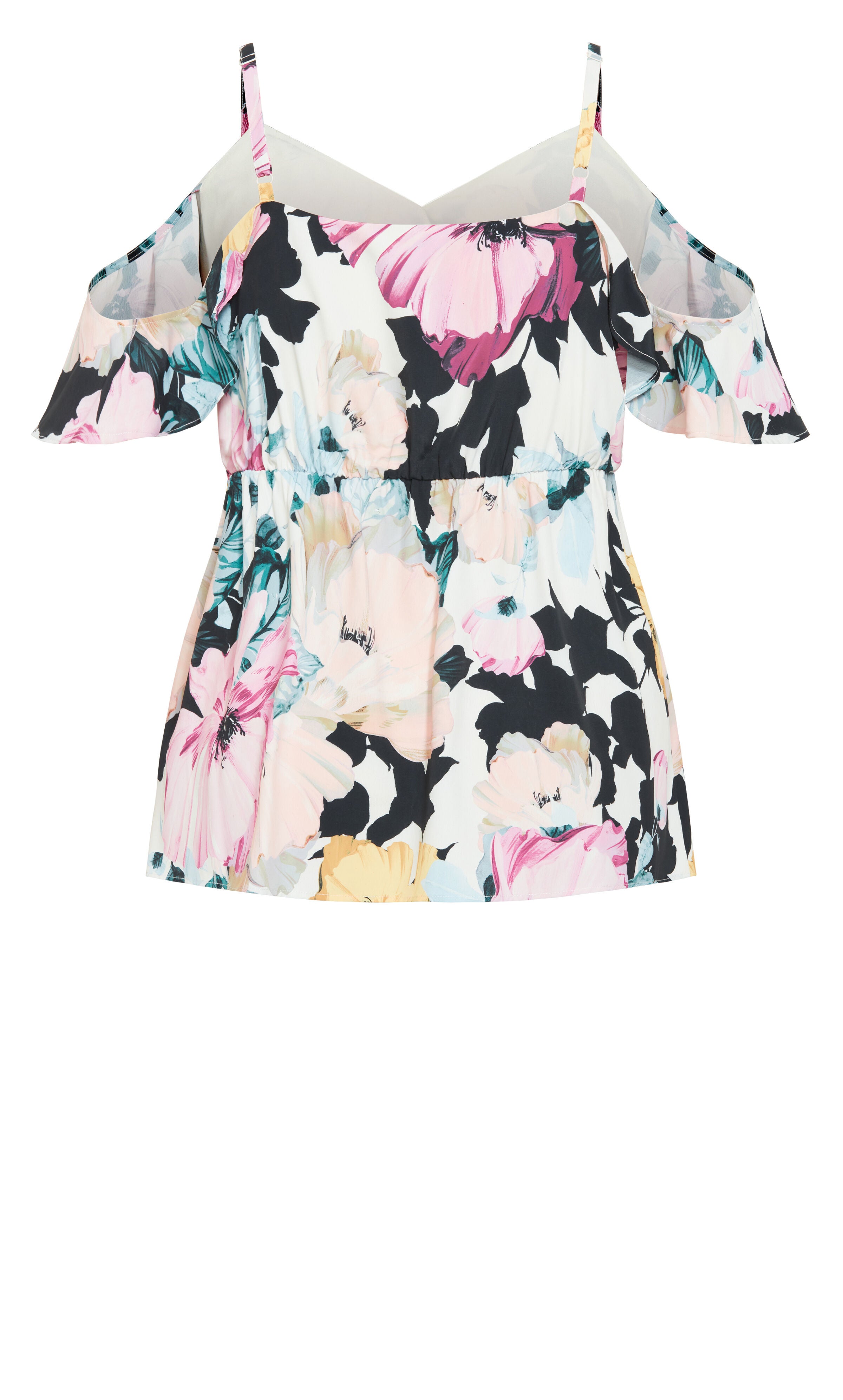 Kallie Print Top - ivory, BEIGE, alternate image number 5