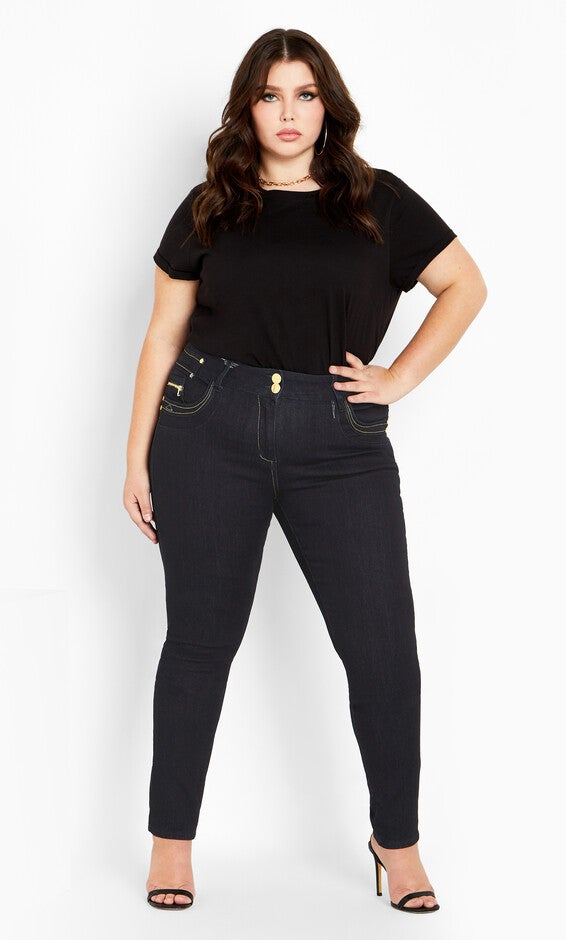Harley Zip Me Skinny Jean - indigo, INDIGO, alternate image number null